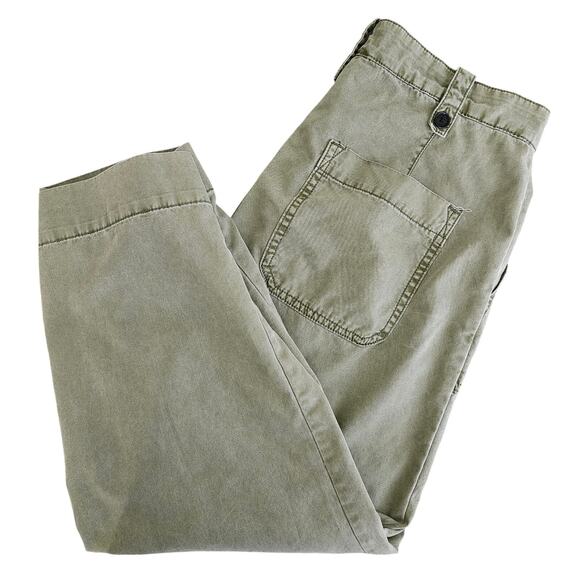 Zadig and Voltaire Military Khaki Green Cropped Pant Trouser | Women's 38 - Picture 1 of 16